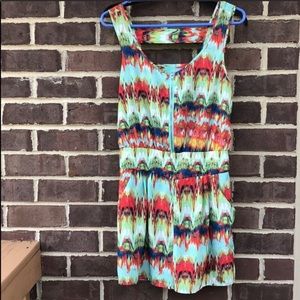 Multi colored short romper